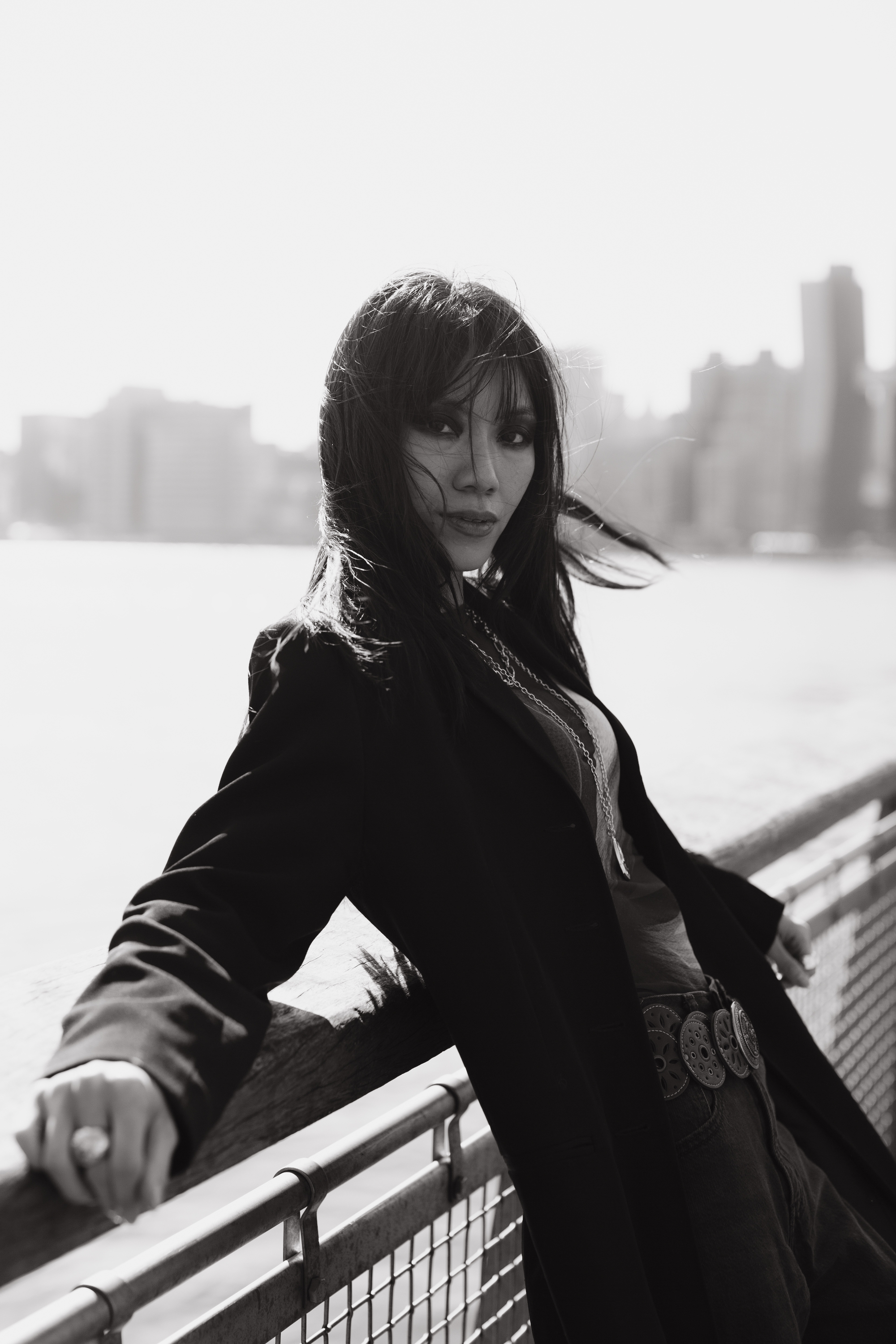 Darin Apinya Darin.world black and white editorial NYC waterfront