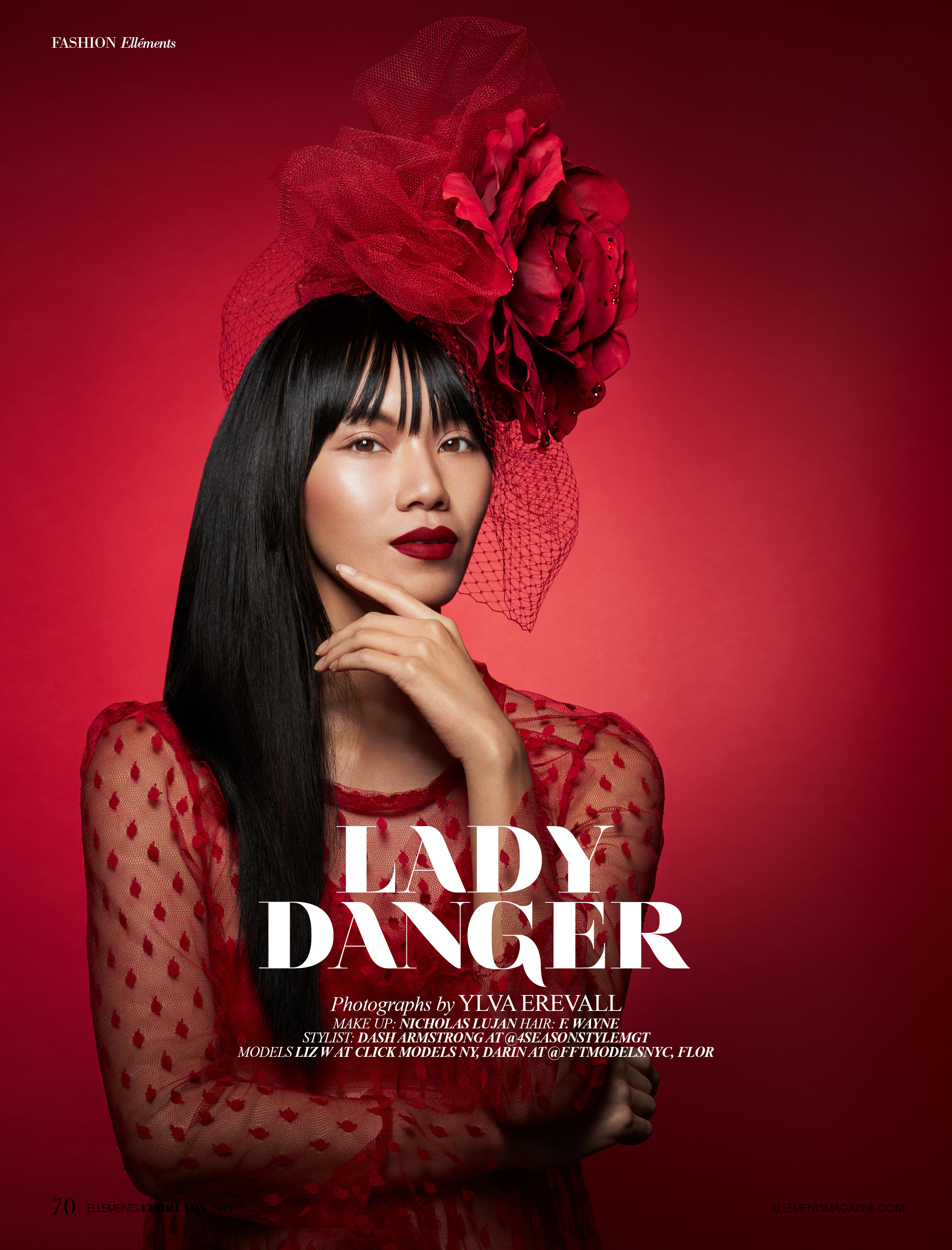 Darin Apinya modeling in Elements fashion magazine