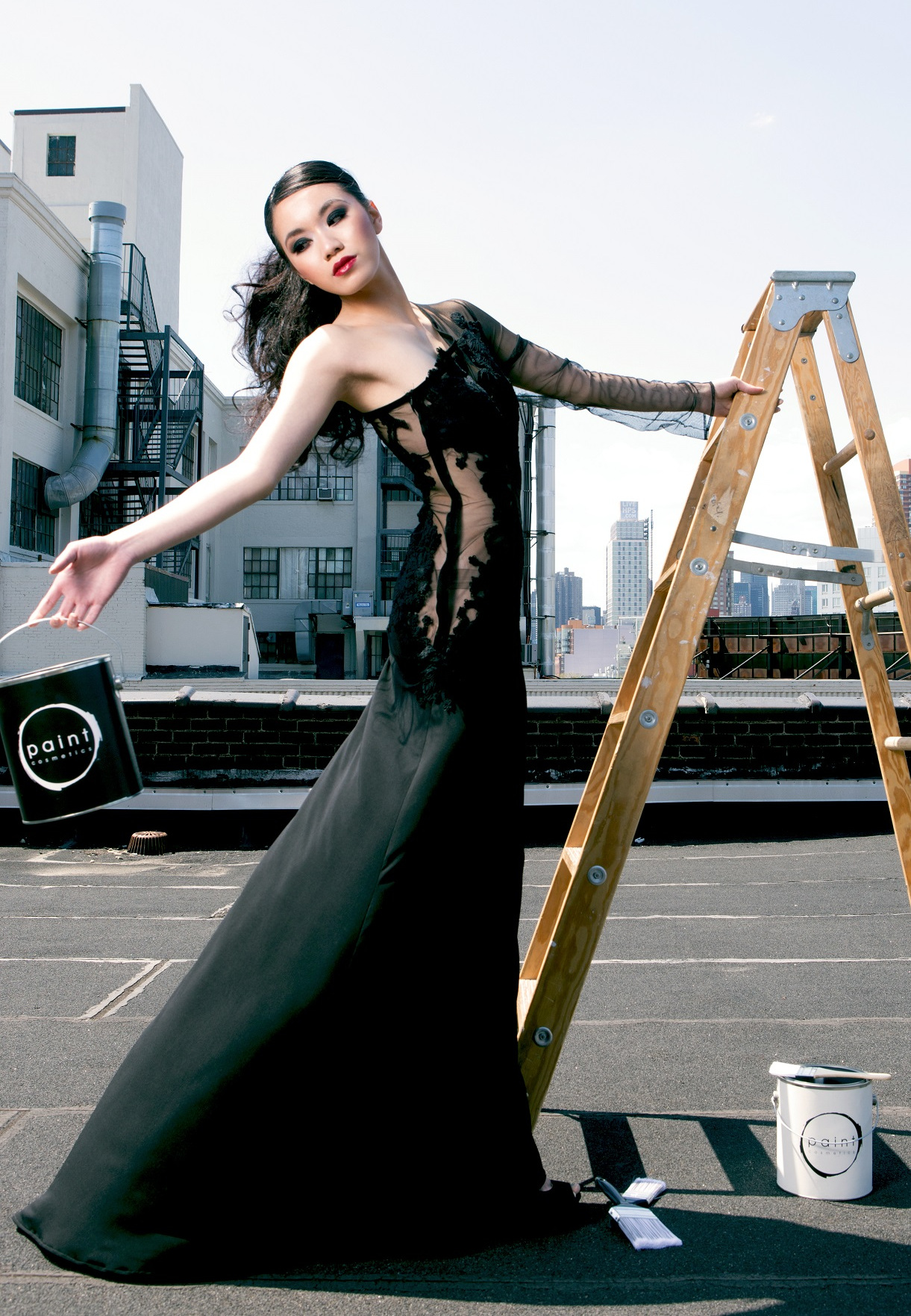 Darin Apinya modeling for Paint brand